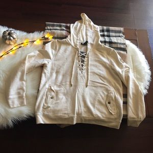 Ralph Lauren Pullover Lace Up Sweater Sz L